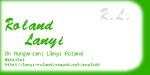 roland lanyi business card
