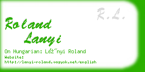 roland lanyi business card